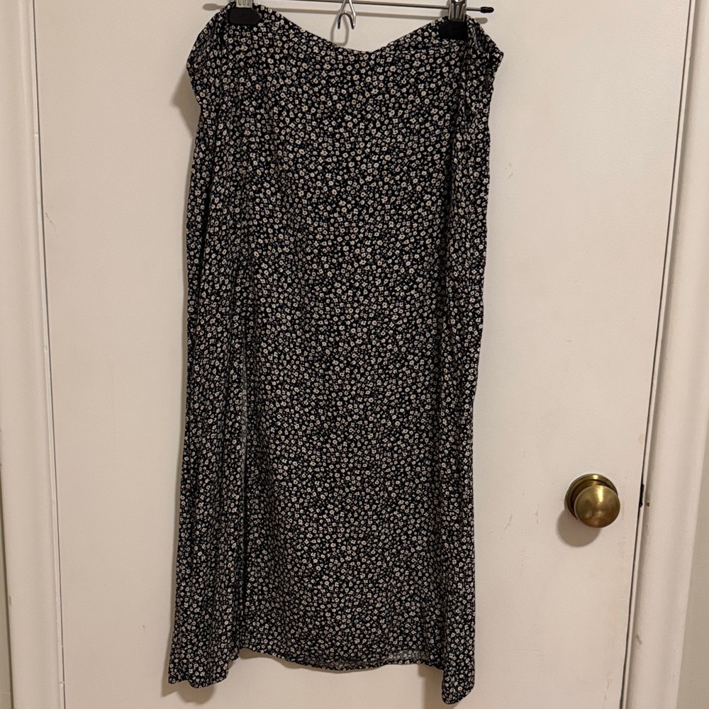 H&M floral midi skirt